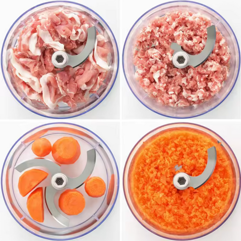 Manual Hand Push Chopper | Multi-functional Vegetable Meat Grinder, Grater, Chopper – 1.5 Liter (random Color)